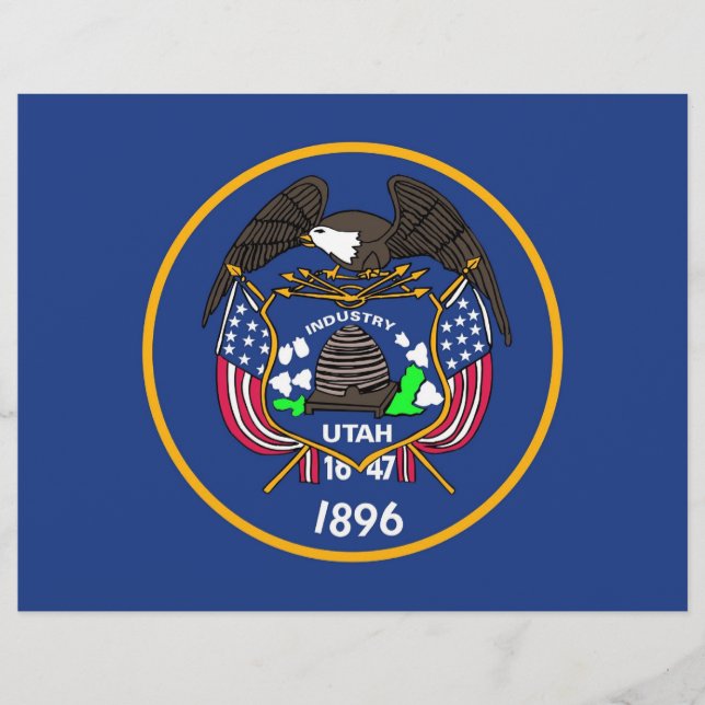 Letterhead with Flag of Utah, USA (Front)