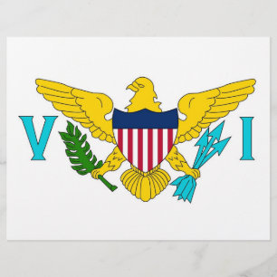 Letterhead with Flag of Virgin Islands, USA
