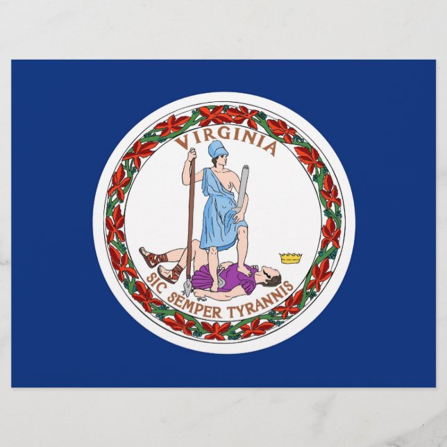 Letterhead with Flag of Virginia, USA (Front)