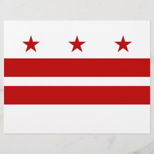 Letterhead with Flag of Washington DC, USA
