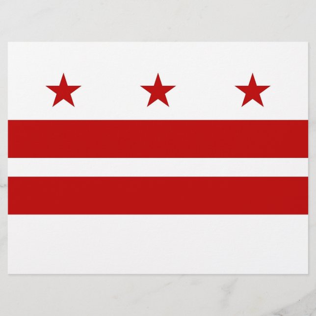 Letterhead with Flag of Washington DC, USA (Front)