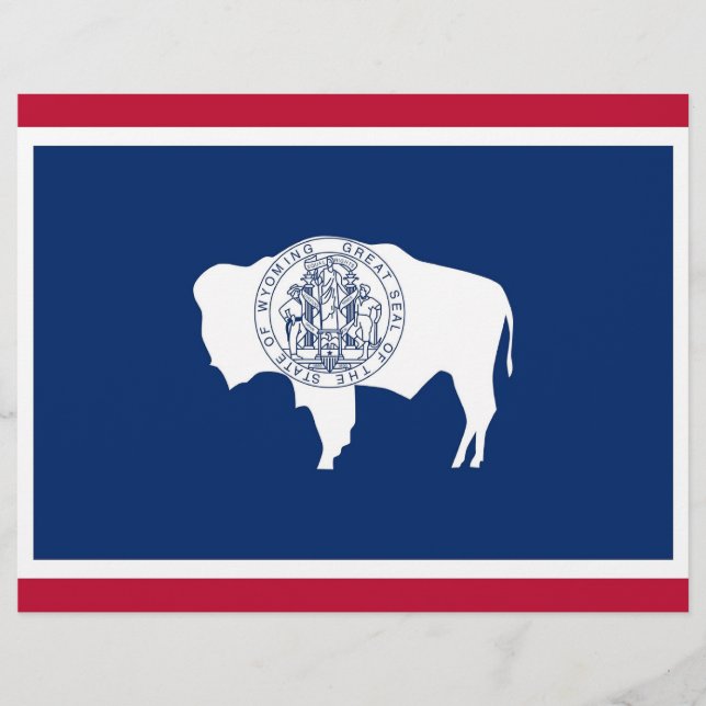 Letterhead with Flag of Wyoming, USA (Front)