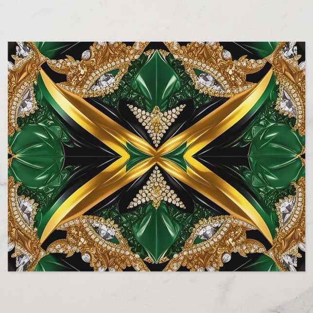 Letterhead with Jamaican Colours Design (Front)