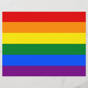 Letterhead with LGBT Rainbow Flag