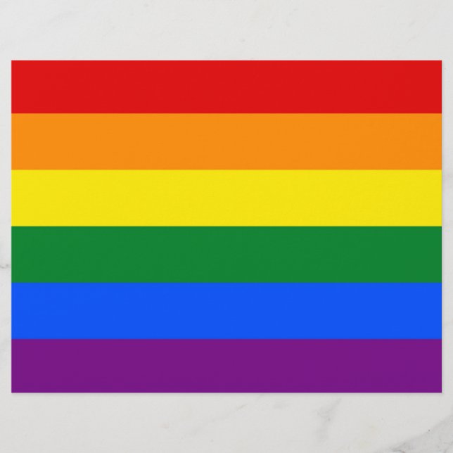 Letterhead with LGBT Rainbow Flag (Front)