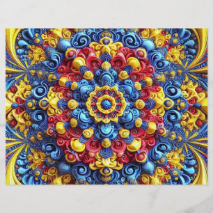 Letterhead with Romanian Colours Design