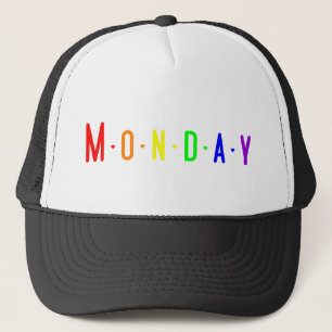 Lettering Design ‘Monday’ in Rainbow Colors Trucker Hat