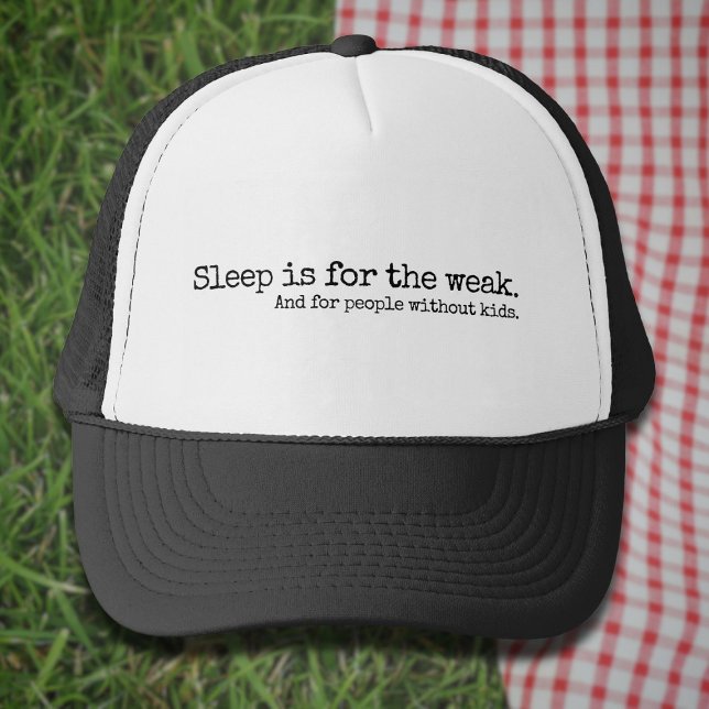 Lettering Design Sleep is for the weak Trucker Hat (Creator Uploaded)