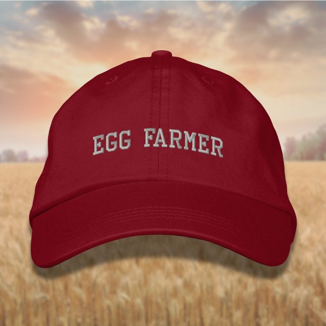Lettering Egg Farmer in Silver Embroidered Hat (Creator Uploaded)