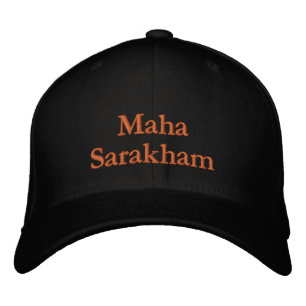 Lettering Maha Sarakham Embroidered Hat
