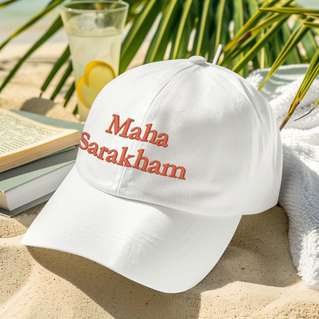 Lettering Maha Sarakham Embroidered Hat (Creator Uploaded)