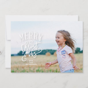 Lettering Merry Christmas Photo Holiday Card