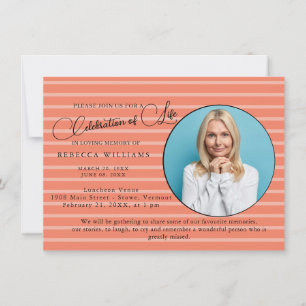 Lettering Minimal Celebration of Life Invitation