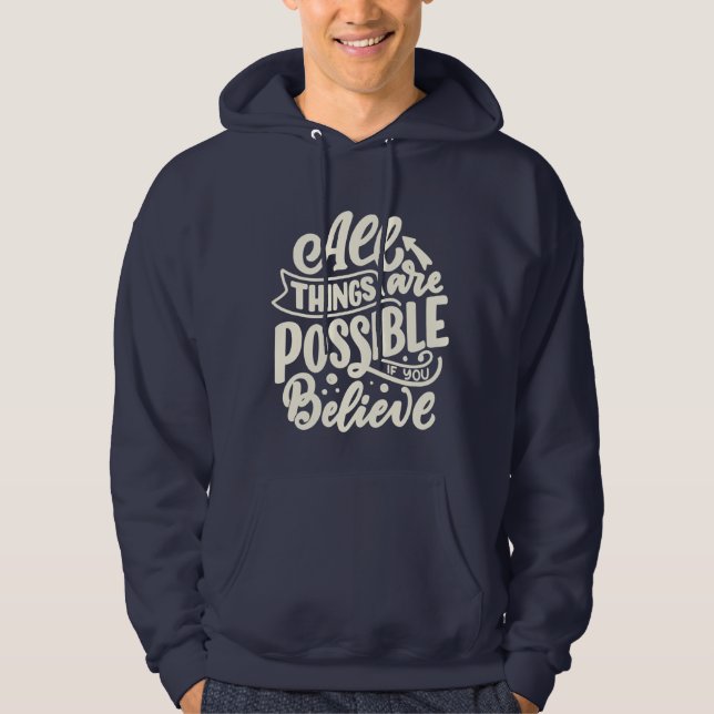 Lettering Quote  About Dreams Hoodie (Front)