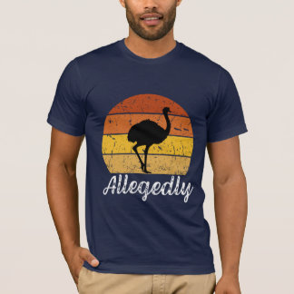Letterkenny Allegedly Ostrich Vintage Retro Sunset T-Shirt