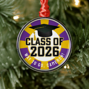 Letterman Class of 2026 Graduation Metal Tree Decoration