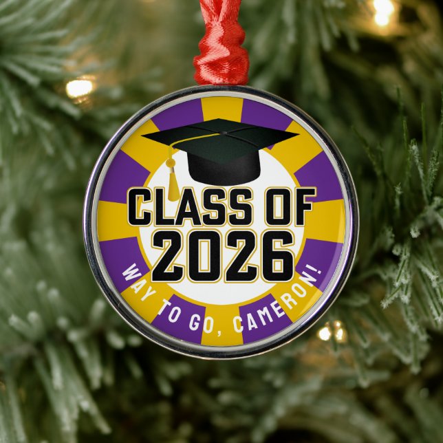 Letterman Class of 2026 Graduation Metal Tree Decoration (Tree)