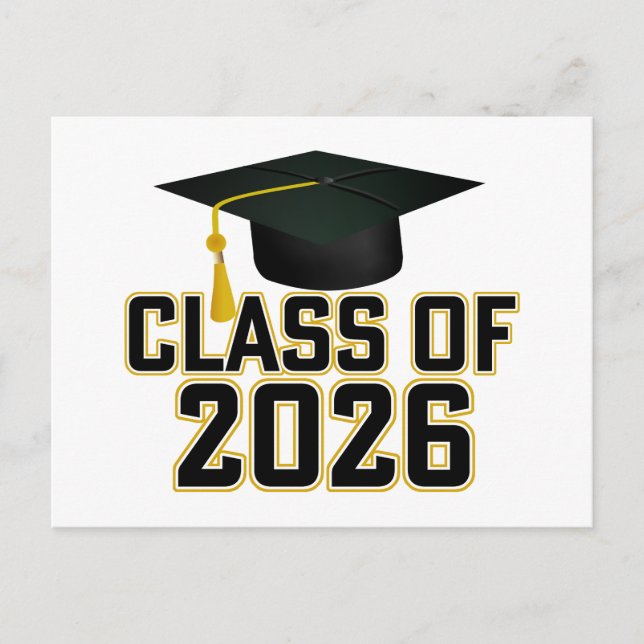 Letterman Class of 2026 Graduation  Postcard (Front)
