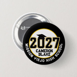 Letterman Class of 2027 Graduation 6 Cm Round Badge