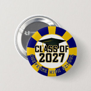 Letterman Class of 2027 Graduation 6 Cm Round Badge