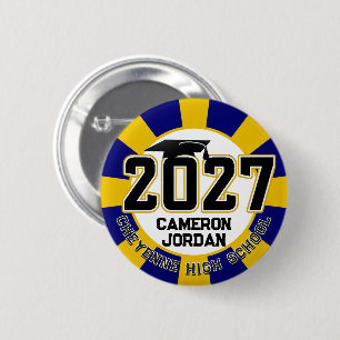 Letterman Class of 2027 Graduation 6 Cm Round Badge