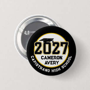 Letterman Class of 2027 Graduation 6 Cm Round Badge