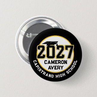 Letterman Class of 2027 Graduation 6 Cm Round Badge