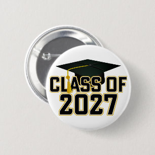 Letterman Class of 2027 Graduation 6 Cm Round Badge