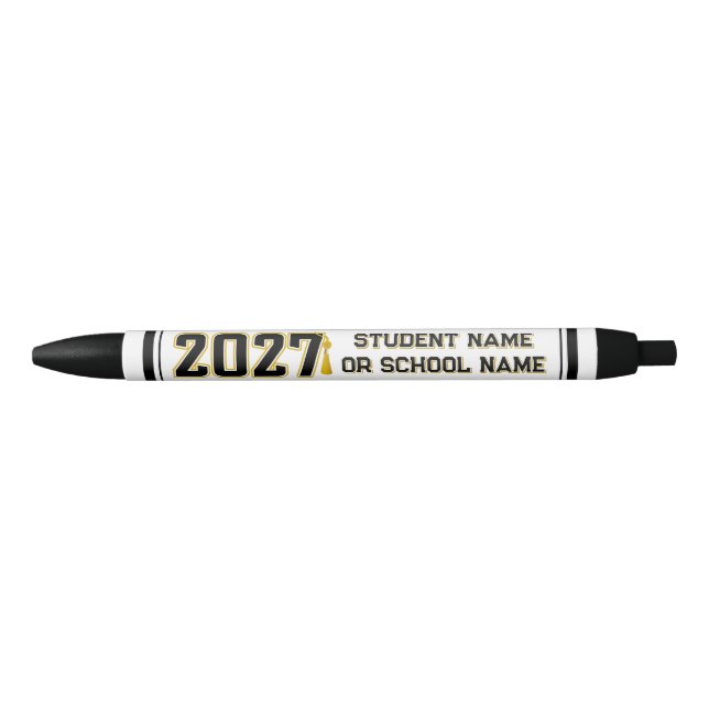 Letterman Class of 2027 Graduation  Black Ink Pen (Front)