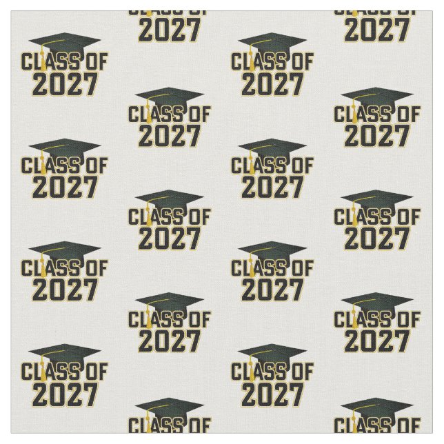 Letterman Class of 2027 Graduation Fabric (Close Up)