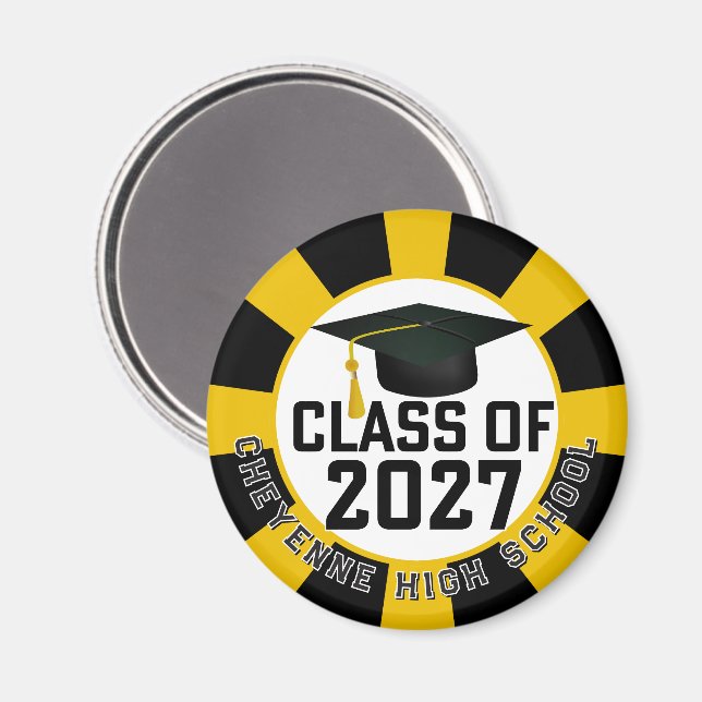 Letterman Class of 2027 Graduation Magnet (Front/Back)