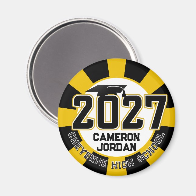 Letterman Class of 2027 Graduation Magnet (Front/Back)