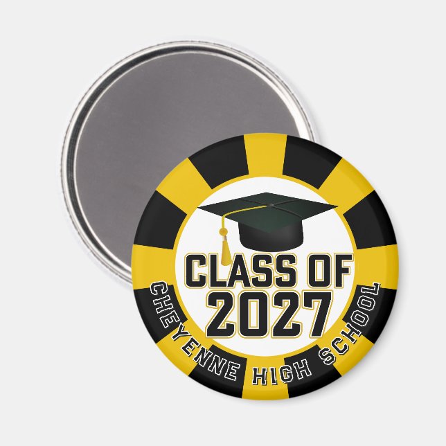 Letterman Class of 2027 Graduation Magnet (Front/Back)