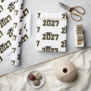 Letterman Class of 2027 Graduation Wrapping Paper