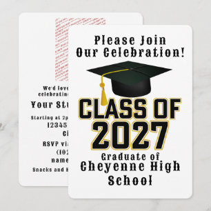 Letterman Class of 2027 Photo Graduation Invitation
