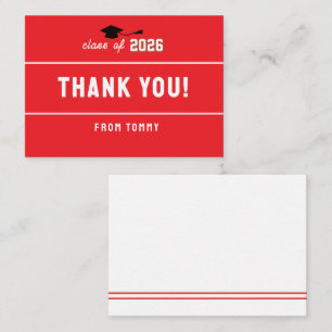 Letterman Graduation RED Card