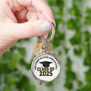 Letterman Style Class of 2025 Graduation Key Ring