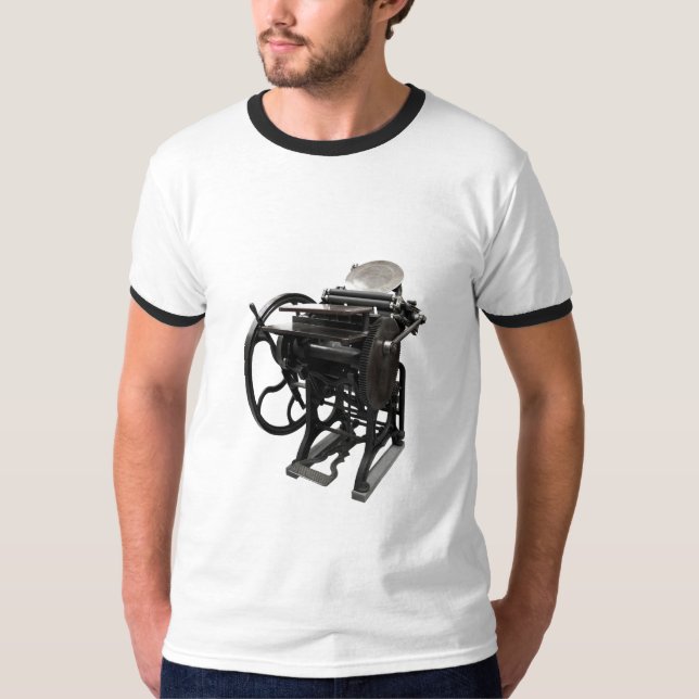 letterpress 1888 ringer mens t-shirt (Front)
