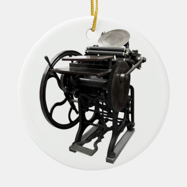 letterpress 1888 round ornament (Front)