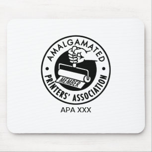 Letterpress APA mouse pad to personalize