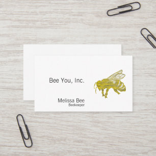 Letterpress Bee Business Card