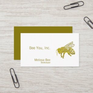 Letterpress Bee Business Card