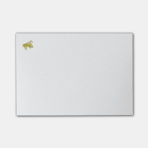Letterpress Bee Post-it Notes