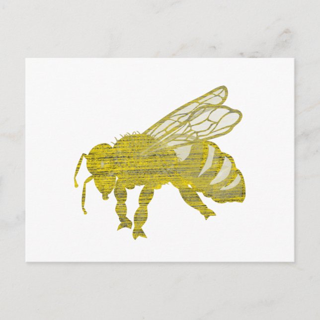 Letterpress Bee Postcard (Front)