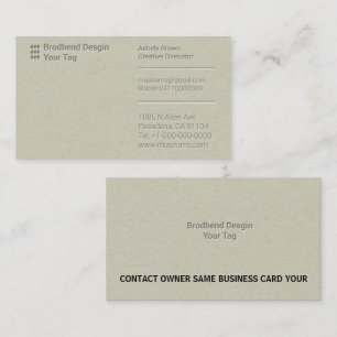 Letterpress Business Man Company Business Card