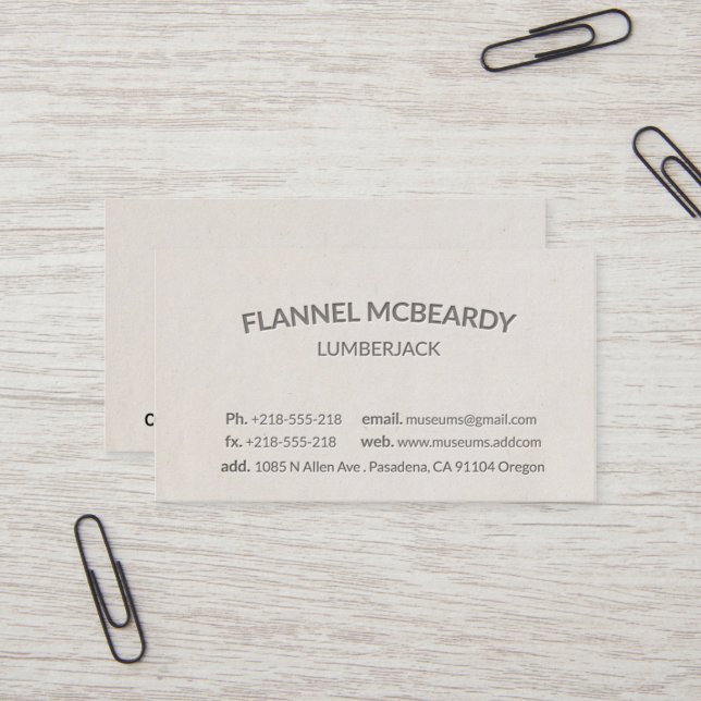 Letterpress Modern Professional Business Card (Front/Back In Situ)