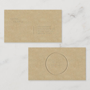 Letterpress Personal Business Card