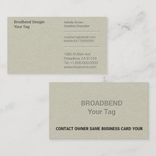 Letterpress Simple Business Man Company Business Card