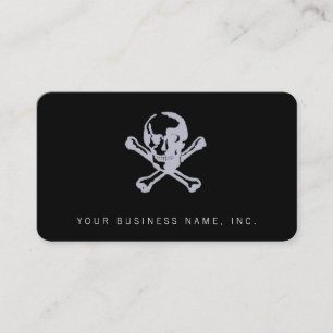 Letterpress Style Jolly Roger Business Card