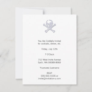 Letterpress Style Jolly Roger Invitation